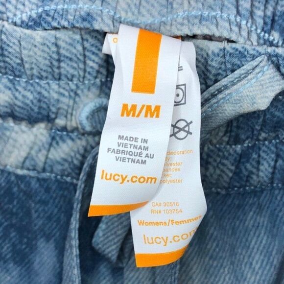 Lucy Indigo Culottes Wide Leg Capri Size M - Picture 5 of 13